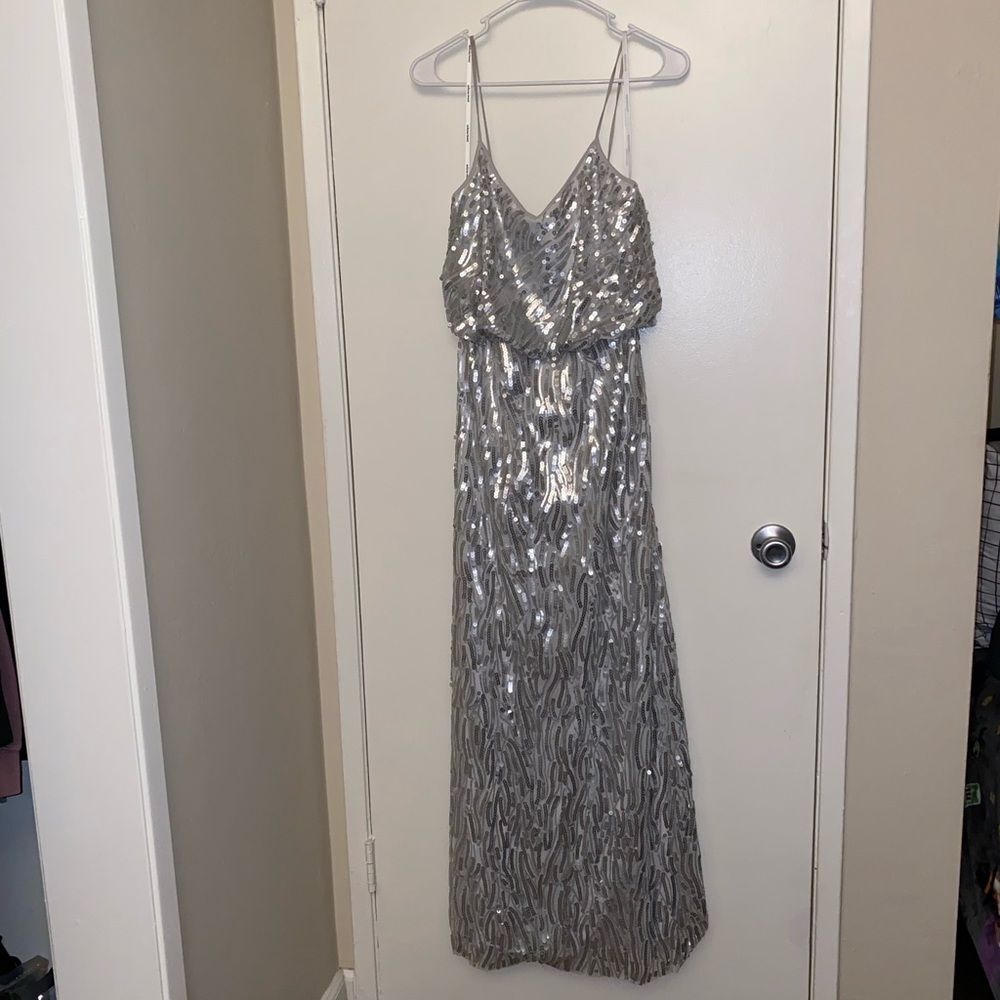 Donna Morgan Silver Dress